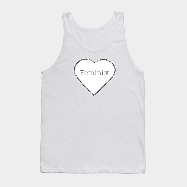 Feminist Heart T-Shirt Tank Top by FeministShirts